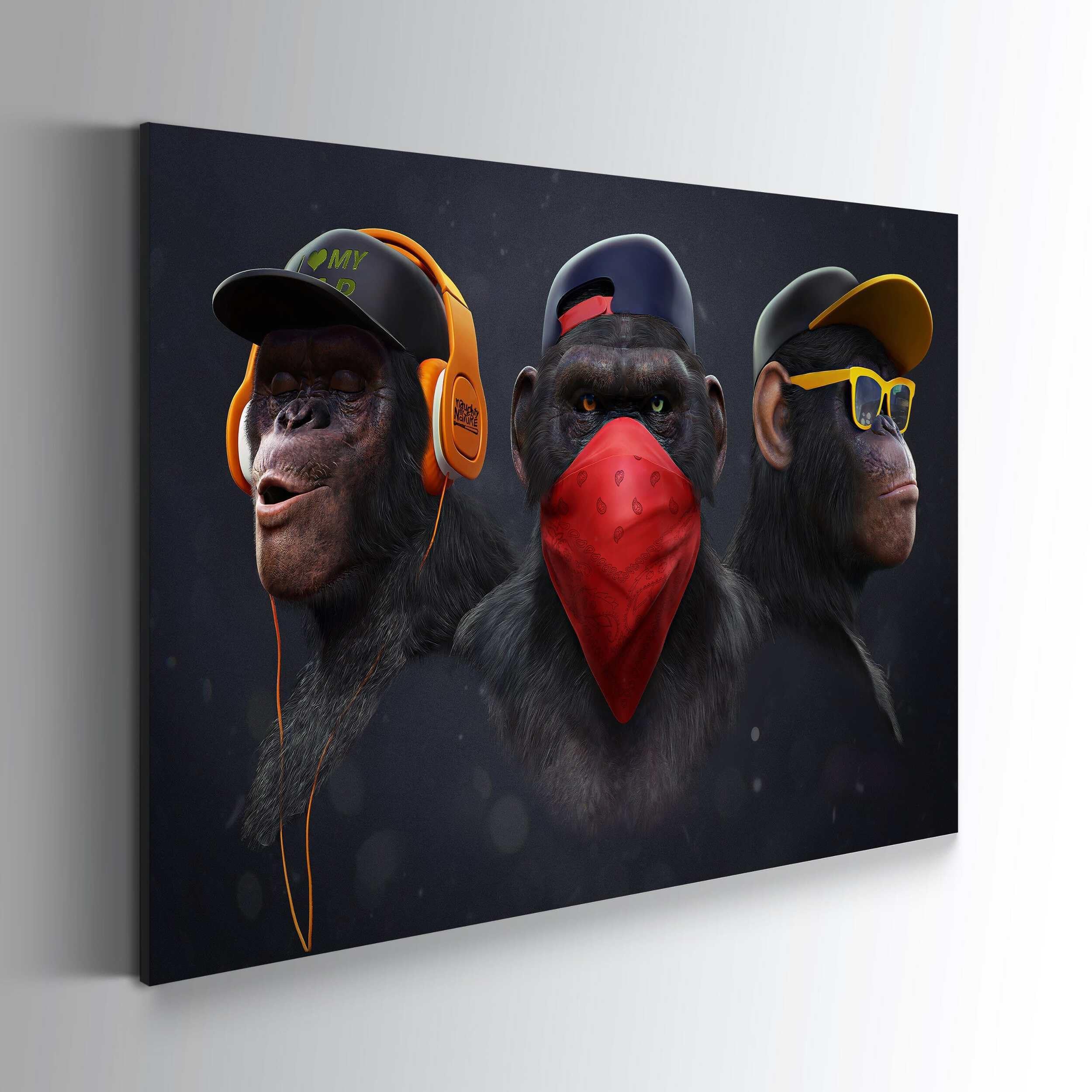 Blue Booms Three Wise Swag Cool Monkeys - 3 Wise Monkeys Cannot